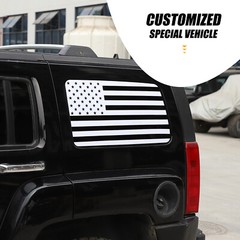 White USA Flag Rear side Window Graphic Decal Vinyls For Hummer H3 2005-2009