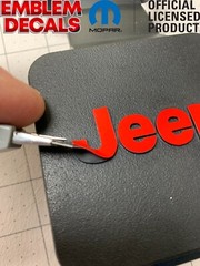 Jeep Wrangler JL Trailer Hitch Plug Decals 2018 2019 2020 2021 2022 2023 2024 25