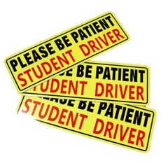 3Pcs Car Bumper Magnet Student Driver Reflective Decal sign Sticker magnetic