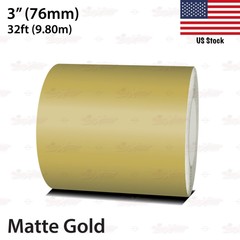 3″ Roll Vinyl Pinstriping Pin Stripe Line Tape Decal Sticker 76mm MATTE GOLD