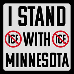 2-Pack I STAND WITH MINNESOTA Square CAR Magnet 3″x3″ Bumper Sticker Decal Cling