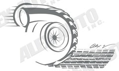 Custom grey/gray turbo burnout car auto decal 3×5 size, Made in USA.