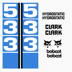 Fits Bobcat 533 Decals Stickers kit Repro Aftermarket Decal kit Premium Vinyl