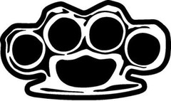 CUSTOM PRINTED “BRASS KNUCKLE” VINYL DECAL