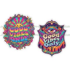 Good Vibes Only Vinyl Decal Sticker 2 Pack D