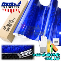 Gloss Camouflage Shadow Camo Royal Blue Car Vinyl Wrap Sticker Decal Film Sheet