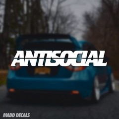 *Anti Social Windshield Banner Windscreen Decal Sticker Speed Hunters JDM 24”