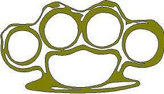 CUSTOM PRINTED “BRASS KNUCKLE” VINYL DECAL