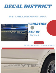 Vinyl DOHC Vtec Stickers Decals 92-00 Honda Civic Si Die Cut Vinyl OEM premium