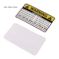 PVC Car Warning Decal Sticker Self-Adhesive Waterproof 16.8cm