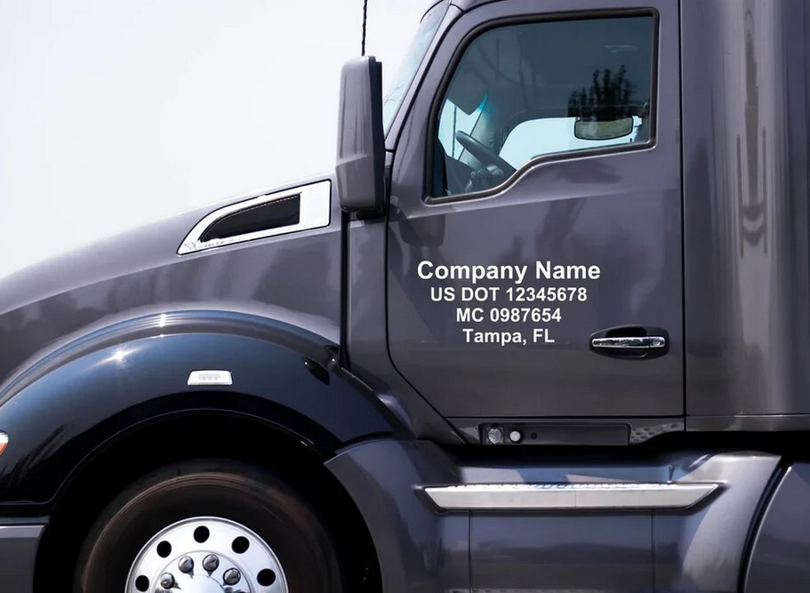pair – USDOT Vinyl Numbers Custom Stickers Decals Truck Semi US DOT Lettering