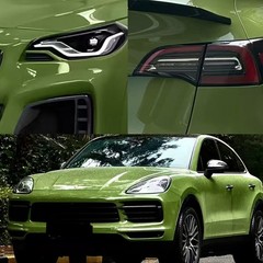5FTx50FT PET Crystal Moss Green Vinyl Wrap Self-Adhesive Air Release US Stock