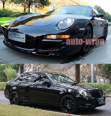 Entire Car Wrap – Hot Glossy Mirror Paint Vinyl Film Sticker Black 50FT X 5FT AC