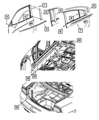 Genuine Mopar B Pillar Applique Right 57010426AE
