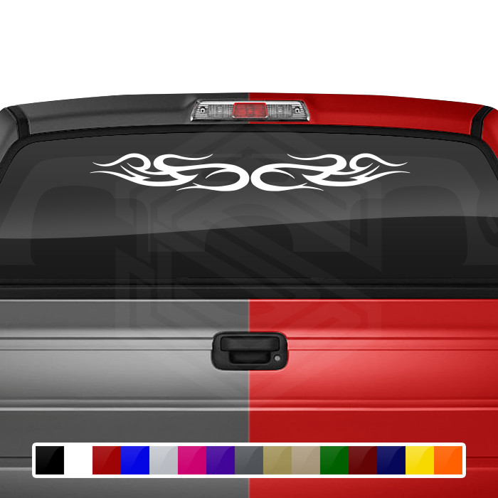 Design #122 TRIBAL SWIRL Windshield Decal Window Sticker Vinyl Graphic Banner