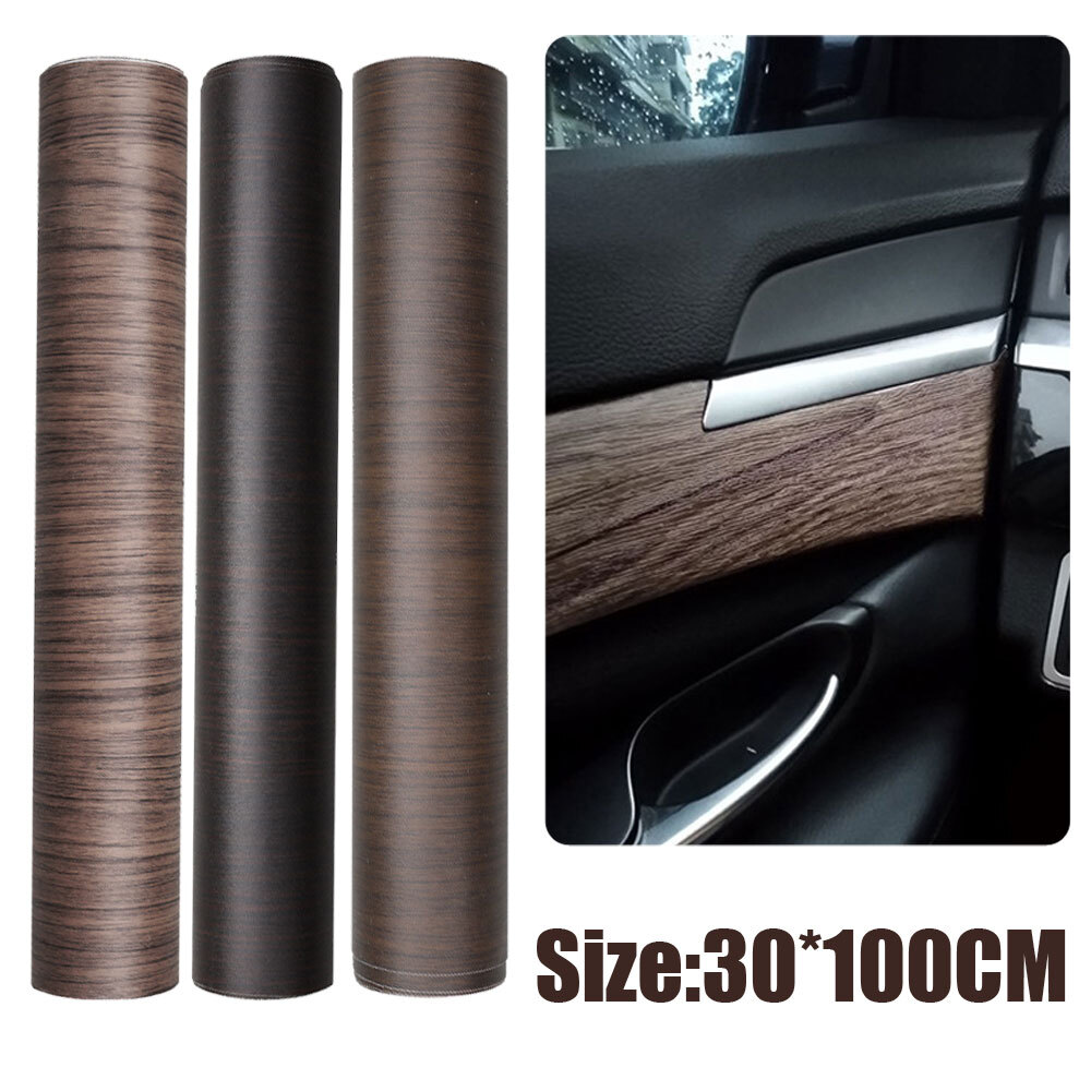 Car Wrap Sticker Wood Grain Textured Vinyl Decal Auto Interior Styling DIY Decor