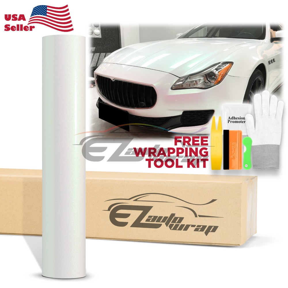 Galaxy Dust Gloss Aurora White Metallic Auto Sticker Decal Vinyl Wrap Sheet Film