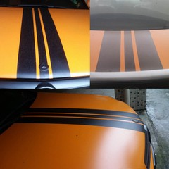 Car Decal Rally stripe 11” for A180 B Class Vinyl Hood Roof Rear Sticker ZC1382