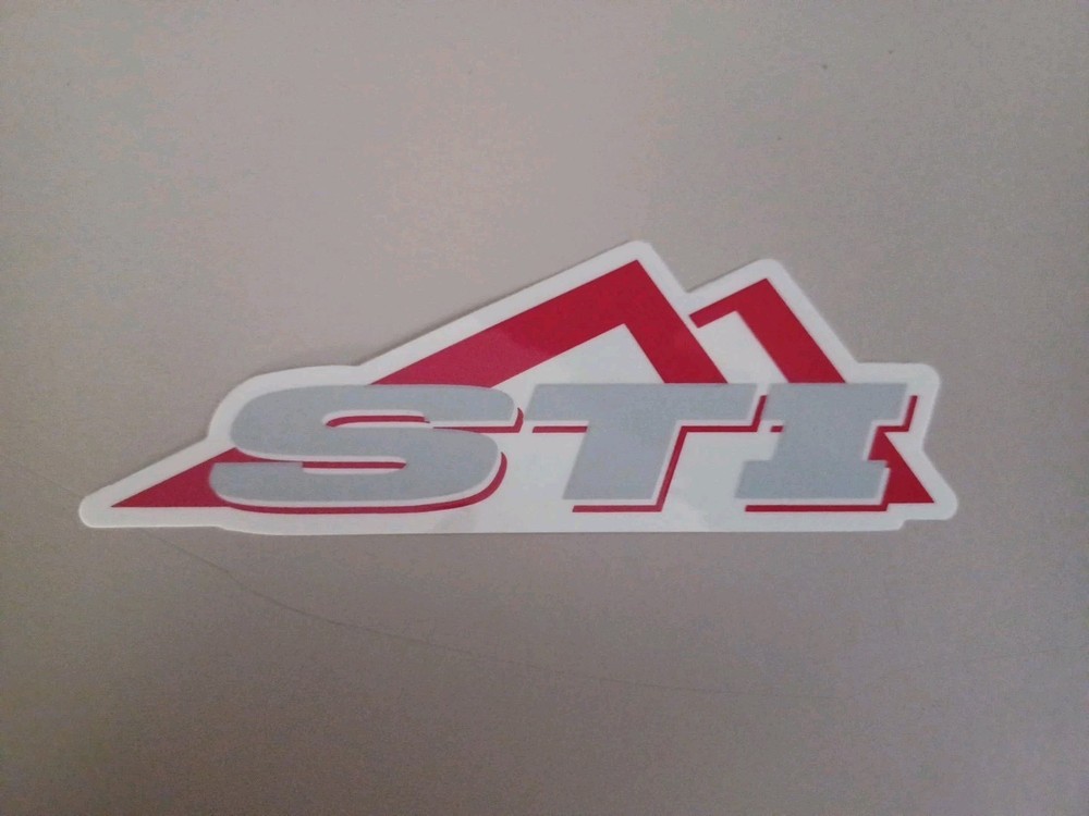 SUBARU STI RACING Red Silver sticker Decal 🔥🔥