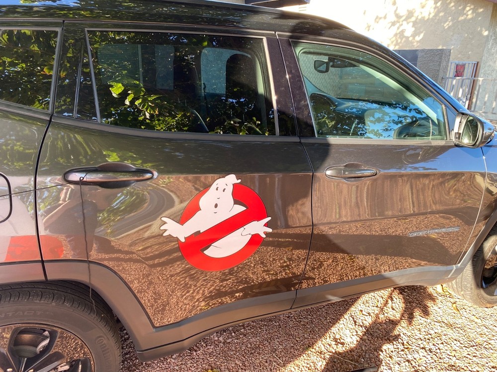 X2 Ghostbusters Movie Ghost Logo 1 Removable Auto MAGNET Made In USA Halloween