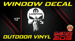 Skull Window TRUCK /CAR Decal ORACAL 651 Premium Outdoor Vinyl Made in USA