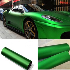 50FT x 5FT Metallic Matte Satin Chrome Vinyl For Full Vehicle Wrap Sticker Green