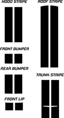 Dual 10″ Racing Stripes Self Healing Vinyl fits Chrysler 300 2011 to 2020