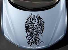 Car Decal Flying Phoenix Flames 17”x29” for TT A3 A5 Vinyl Hood sticker CG294