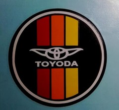 4” Retro Sticker Decal Fits TOYODA Tacoma 4Runner Land Cruiser FJ Multi-Color!