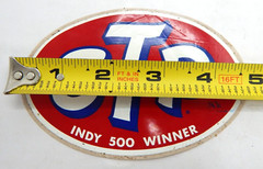 Vintage PAIR Original STP Sticker Decal Sticker 4.5″ Wide ” Indy 500 Winner “