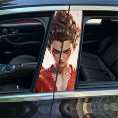 2PCS Car middle column sticker Nezha2 ONE PIECE window B pillar protective film