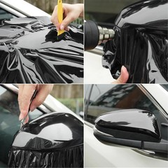 Ultra Gloss Vinyl Car Wrap Film Piano Black Black, 1ft x 5ft