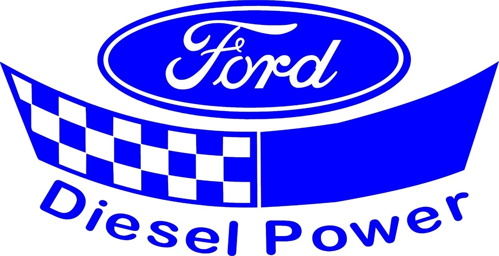 Ford Diesel Power Decal 8″in w x 4.1″in h in your choice of Color