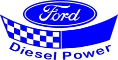 Ford Diesel Power Decal 8″in w x 4.1″in h in your choice of Color