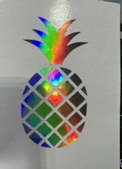 Pair Pineapple Vinyl Decal – Love Symbol Beach Car Window Holographic Option