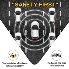 3 Pack Student Driver Magnet Reflective Signs for Car, 9×3.3 Inch