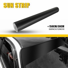12*60inch Matte Windshield Black Sun Visor Banner Vinyl Blank Cover Sticker CARS