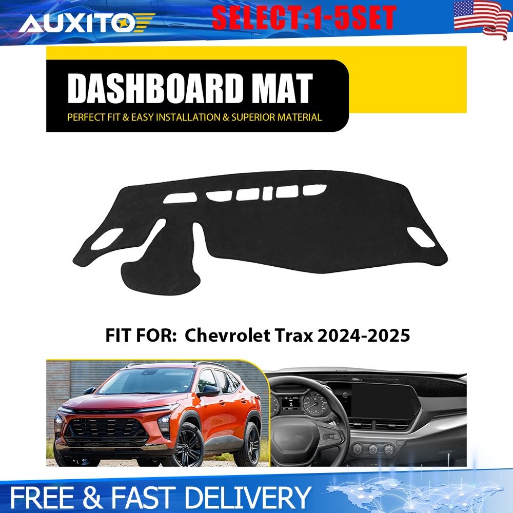 Dashboard Cover For Chevy Trax 24 25 Pad Mat Black Left Hand Drive LHD Fit 1-5X