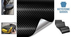 XPO Black Carbon Fiber Vinyl Wrap Roll for Cars Boats & More