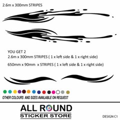 Side Stripes for RV motorhomes or other vehicle stripes 2.6m variety of colours