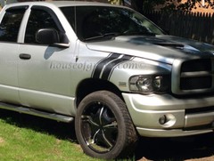 11″ wide Fender Hash mark Stripe Stripes decals fit 2009+ Dodge Ram 1500