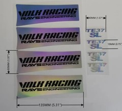 Full Set 8pcs Volk Racing TE37 SL Rays Engineering Wheel Rim Decal Sticker Kit