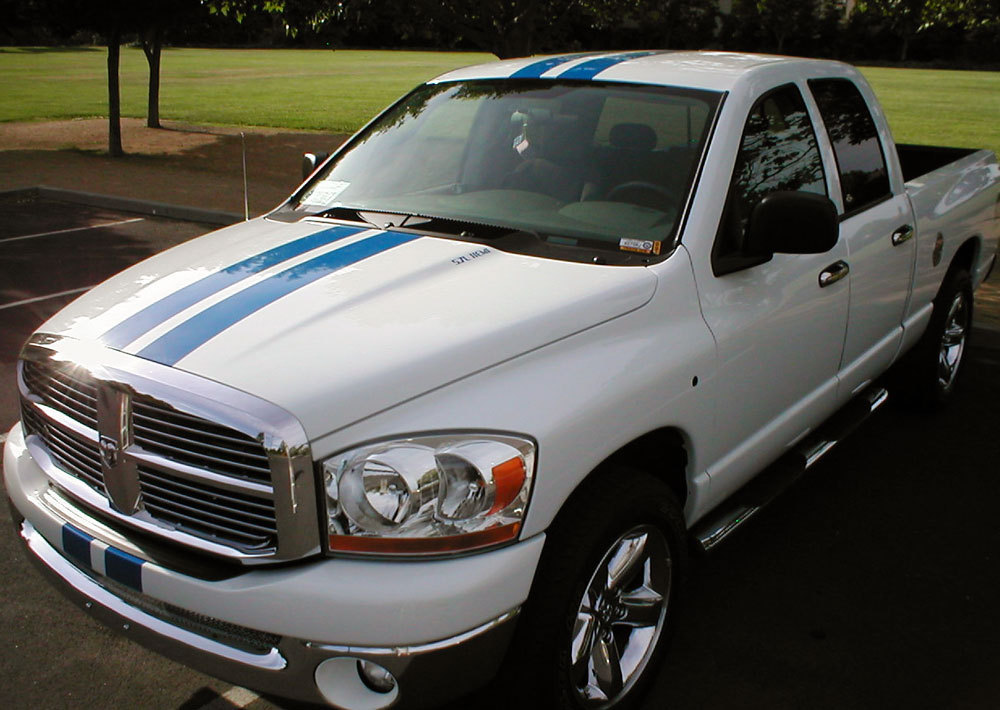 Plain Racing Rally stripe stripes graphics decals fit Dodge Ram Dakota HEMI SRT