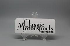 CLASSIC MOTORSPORT MAGAZINE STICKER DECAL BLACK ON WHITE 5 1/4″ X 2″ NOS