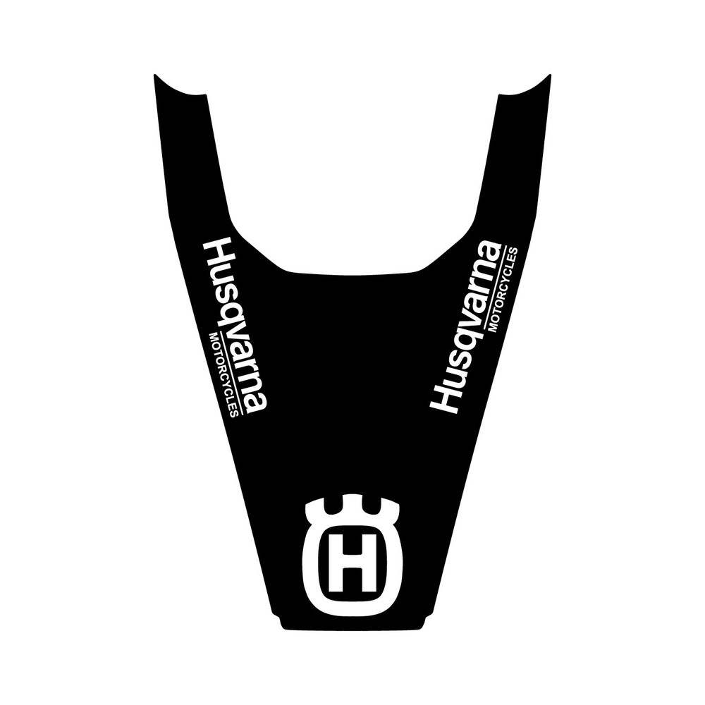 Husqvarna rear fender decal 2023 FC 250-450 white on black bg