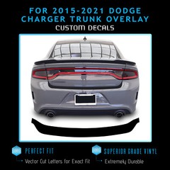 For 2015-2021 Charger Rear Bumper Graphic Overlay Decal – Satin Metallic Vinyl
