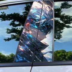 2PCS Car middle column sticker Nezha2 ONE PIECE window B pillar protective film