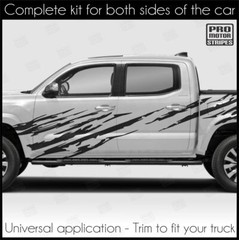 Side Claw Ripped Stripes Decals For Chevrolet Silverado Colorado S10 WT LT EV