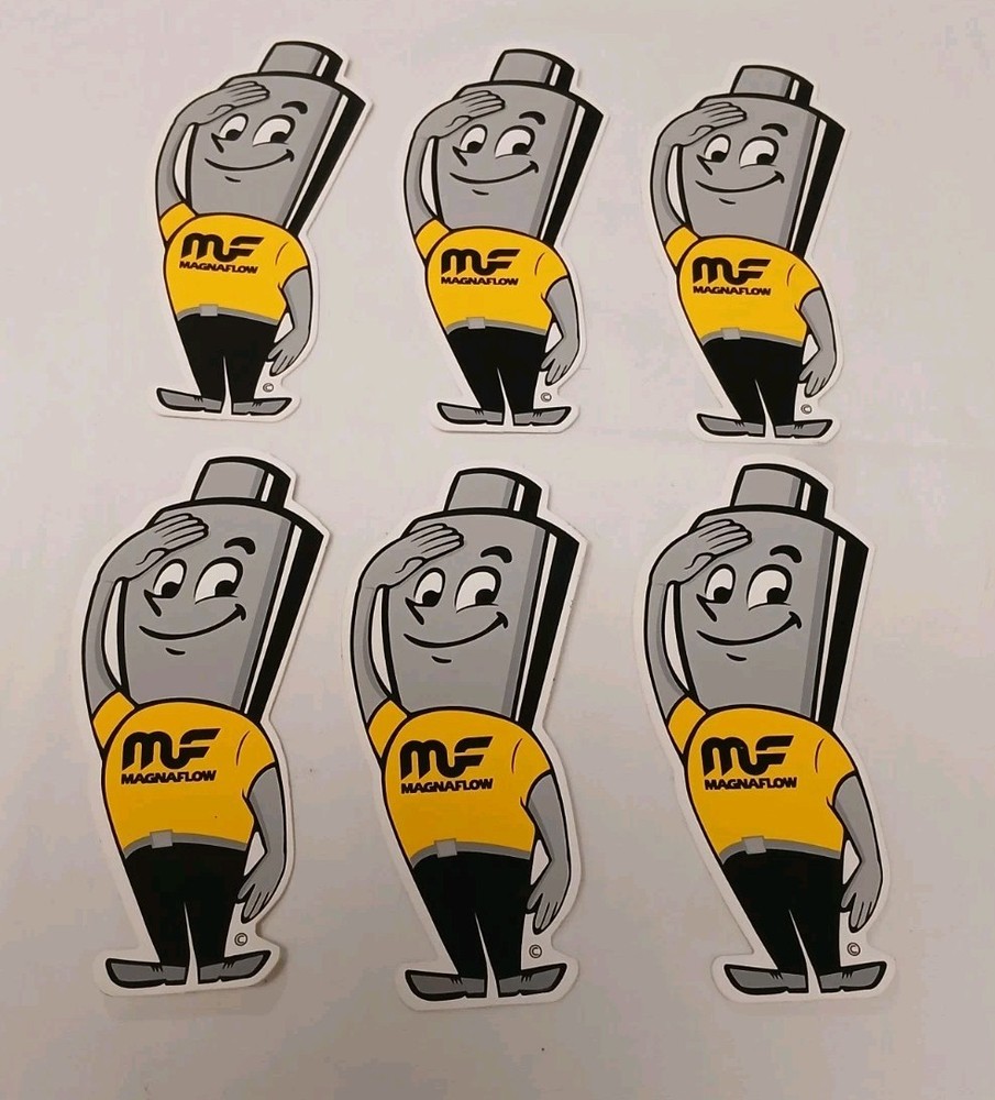 Lot of 6 MF MAGNAFLOW DECALS STICKERS Performance Exhaust Racing Parts Car Truck