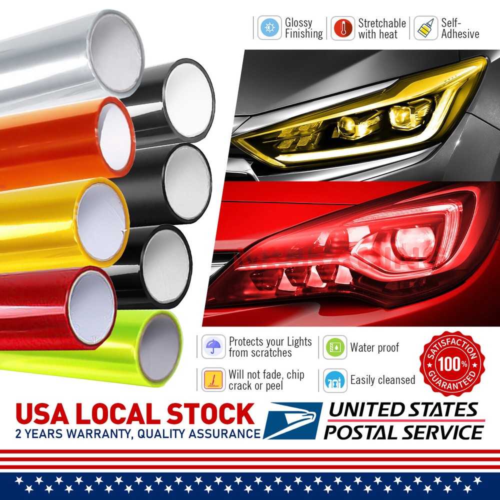 Light Black Tint Vinyl Film Wrap Sheet for Headlight Backup Light Tail Light